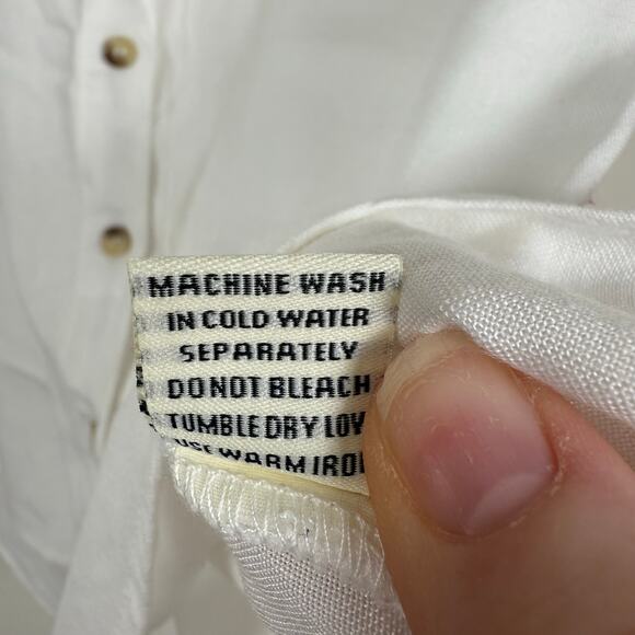 Sim & Sam Womens Sleeveless Top Size Medium Button Down Beach Vacation Travel - Picture 6 of 6